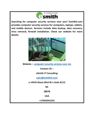 Computer Security Services Near Me  Esmithit.com