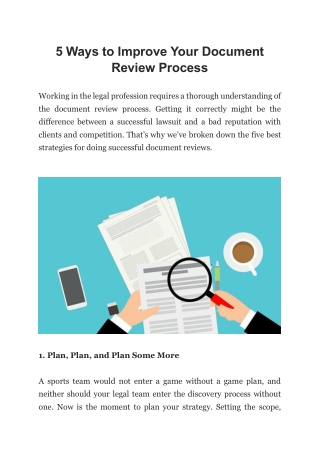 5 Ways to Improve Your Document Review Process