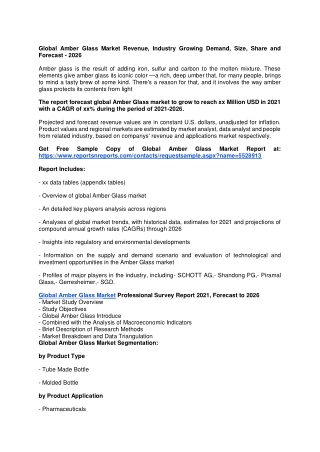 Global Amber Glass Market