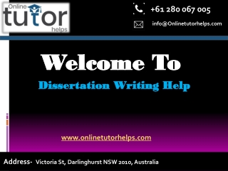 Dissertation Writing Help PPT