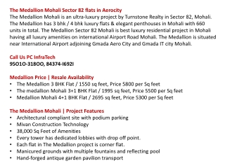 The Medallion IT City Mohali Sector 82 Floor Plan