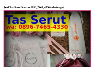 Jual Tas Serut Kanvas