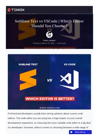 Sublime Text vs VSCode  Which Editor Should You Choose
