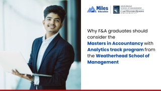 Why F&A graduates should consider MAcc