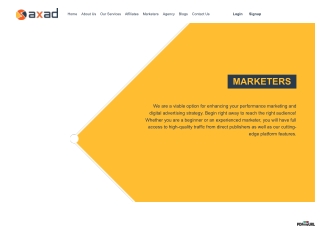 Get Best Performance Marketing and brand in USA Axad websites.