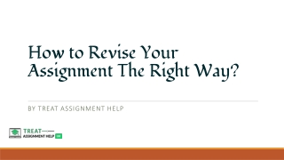 How to Revise Your Assignment The Right Way