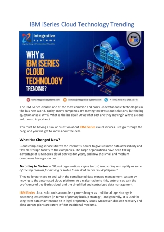 IBM iSeries Cloud Technology Trending