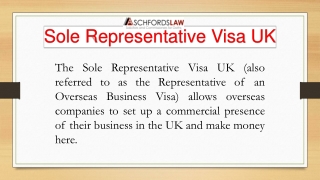 UK Business Visa | Sole Representative Visa UK
