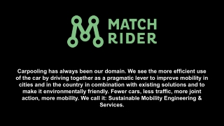 Carpooling Services Germany - Match Rider