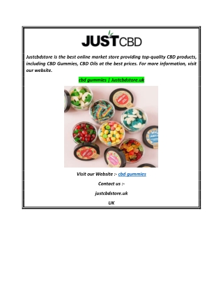 cbd gummies  Justcbdstore.uk