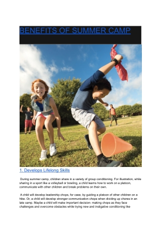 BENEFITS OF SUMMER CAMP (1)