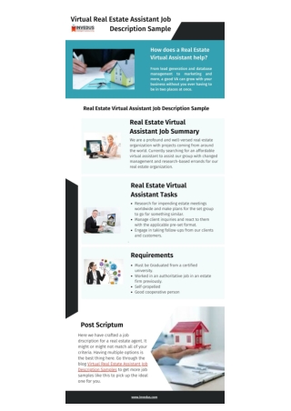Virtual Real Estate Assistant Job Description