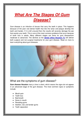 What Are The Stages Of Gum Disease