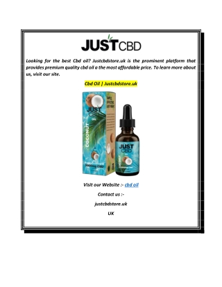 Cbd Oil  Justcbdstore.uk