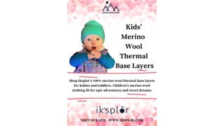 Iksplor  Kids’ Merino Wool Thermal Base Layers