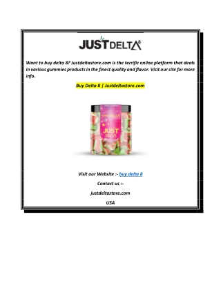 Buy Delta 8  Justdeltastore.com