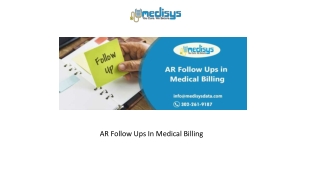 AR Follow Ups In Medical Billing