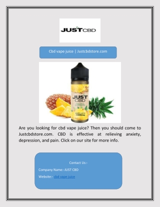 cbd vape juice