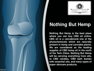 Buy CBD Oil Tincture Online - Nothingbuthemp