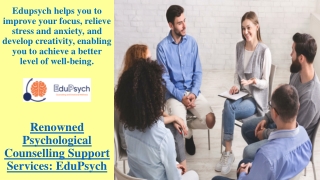 Top Counselling Services for Psychological Disorders - EduPsych