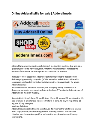 Online Adderall pills for sale _ Adderallmeds