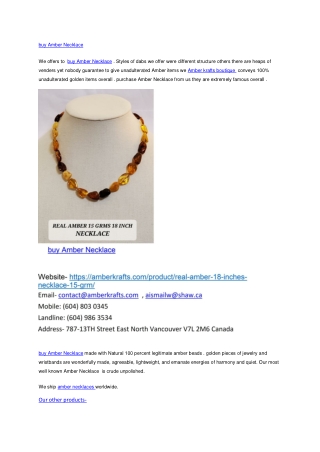 buy Amber Necklace