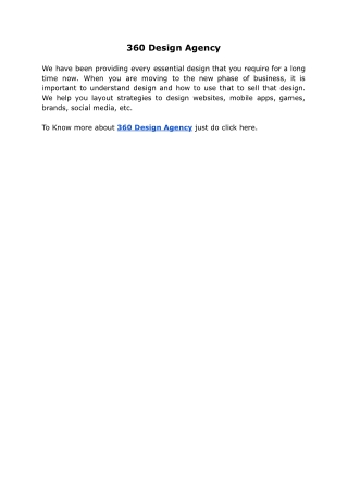 360 Design Agency