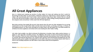 All Great Appliances