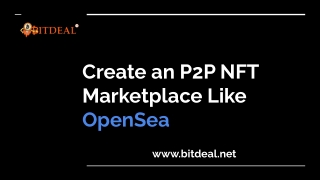 Create an P2P NFT Marketplace Like OpenSea - OpenSea Clone Script