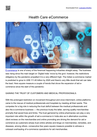 Health Care eCommerce
