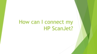 How can I connect my HP ScanJet