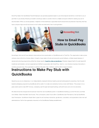 Ways To Fix Email Pay Stubs from QuickBooks Payroll