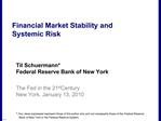 Financial Market Stability and Systemic Risk