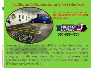 Installing An EV Charging Station In West Palm Beach