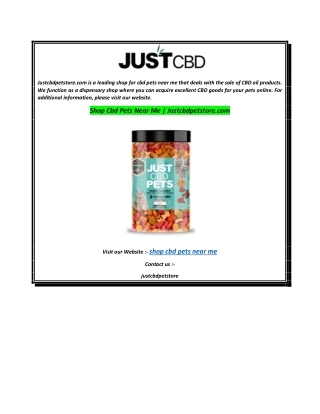 Shop Cbd Pets Near Me  Justcbdpetstore.com