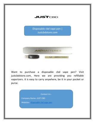 disposable cbd vape pen
