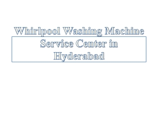 Whirlpool Washing Machine