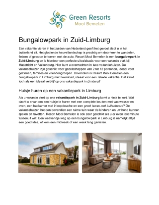 Vakantiepark zuid limburg