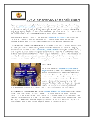 Buy Winchester 209 Shot shell Primers