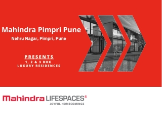 Mahindra Lifespaces Pimpri Pune E Brochure