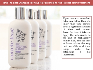 Find The Best Shampoo For Your Hair Extensions And Protect Your Investment