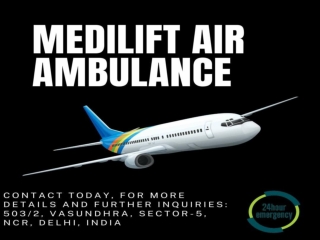 Grab the perfect ICU Emergency Air Ambulance in Ranchi by Medilift