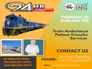 King Train Ambulance in Guwahati and Ranchi- A Journey to the Nursing Facility worth Remembering