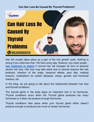 Can Hair Loss Be Caused By Thyroid Problems?
