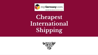 Cheapest International Shipping | myGermany