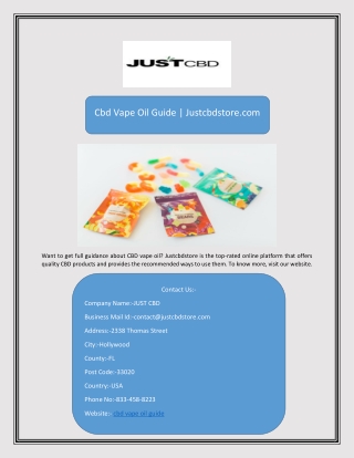 cbd vape oil guide