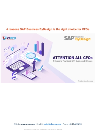 4 reasons SAP Business ByDesign is the right choice for CFOs