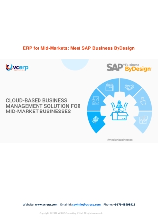 ERP for Mid-Markets: Meet SAP Business ByDesign