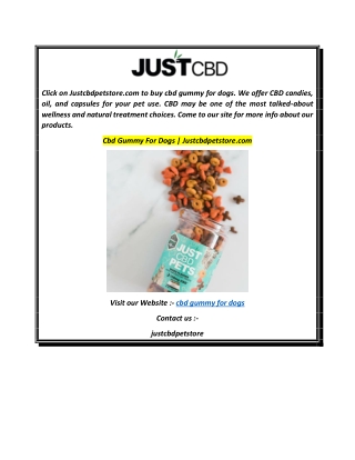 Cbd Gummy For Dogs  Justcbdpetstore.com