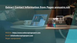 Extract Contact Information from Pages-annuaire.net
